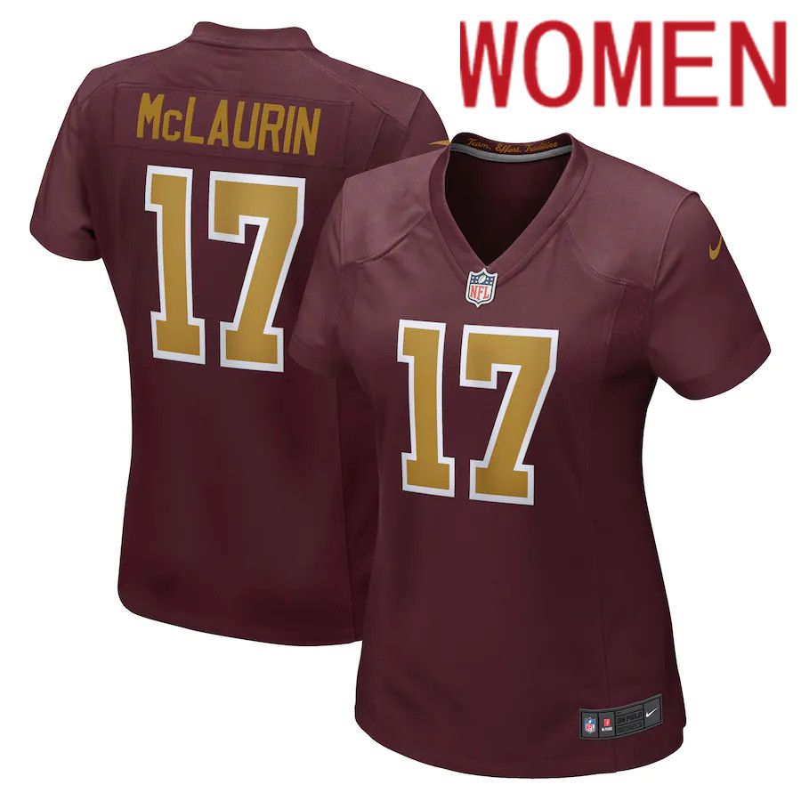 Women Washington Redskins #17 Terry McLaurin Nike Burgundy Alternate Game NFL Jersey->women nfl jersey->Women Jersey